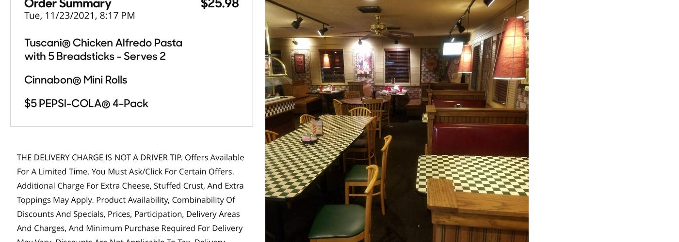 Pizza Hut Menu
