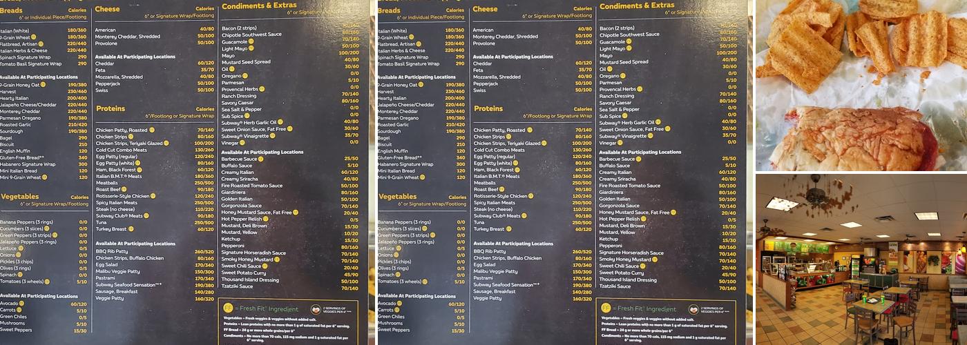 Subway Menu