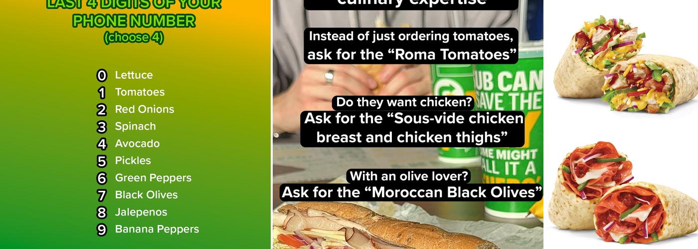 Subway Menu