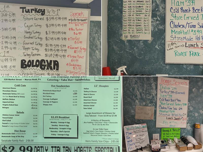Marcus Hook Deli Menu
