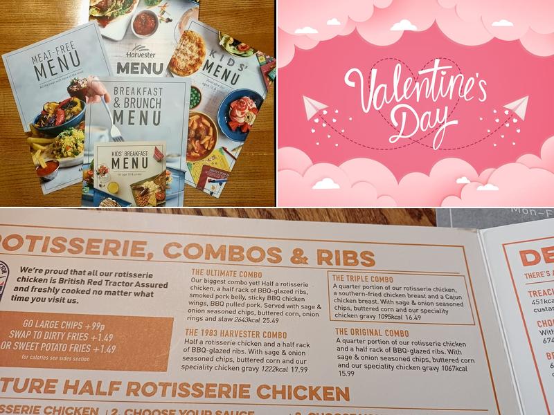 Harvester Borderer Newport Menu