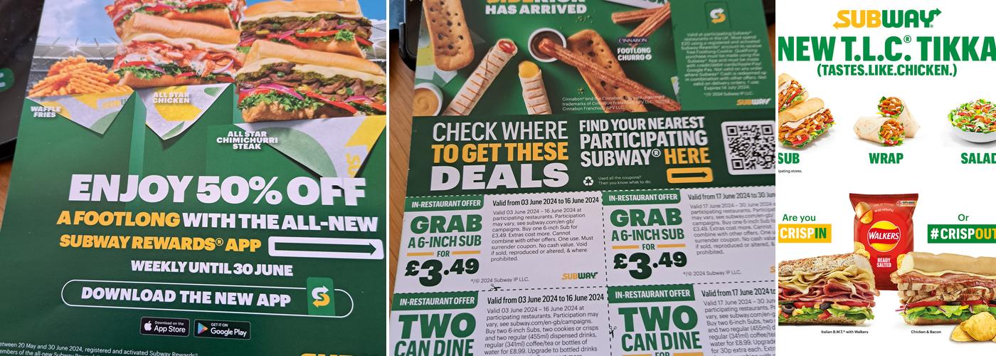 Subway Menu