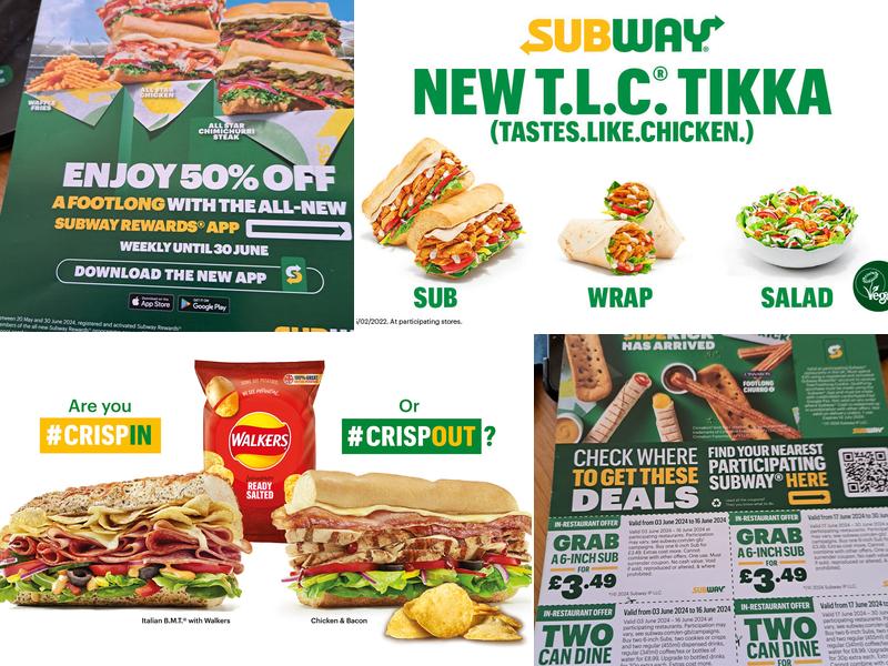 Subway Menu