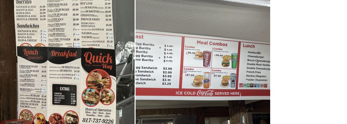 Quickway Menu