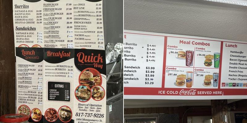 Quickway Menu