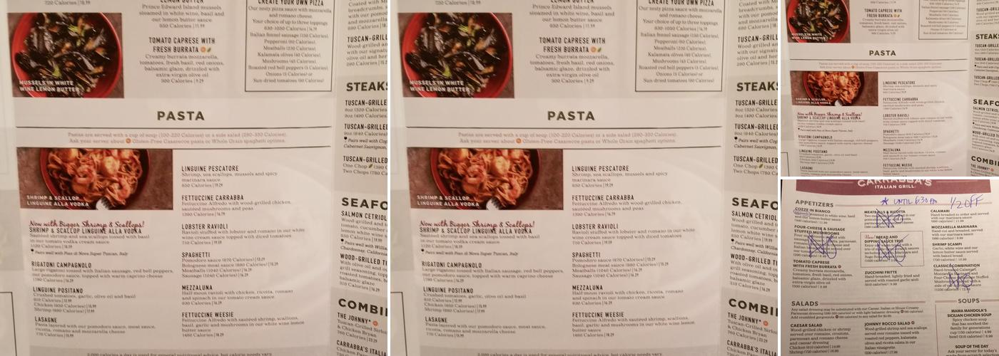 Carrabba's Italian Grill Menu