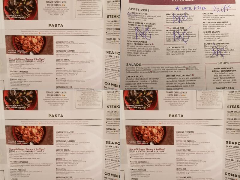 Carrabba's Italian Grill Menu