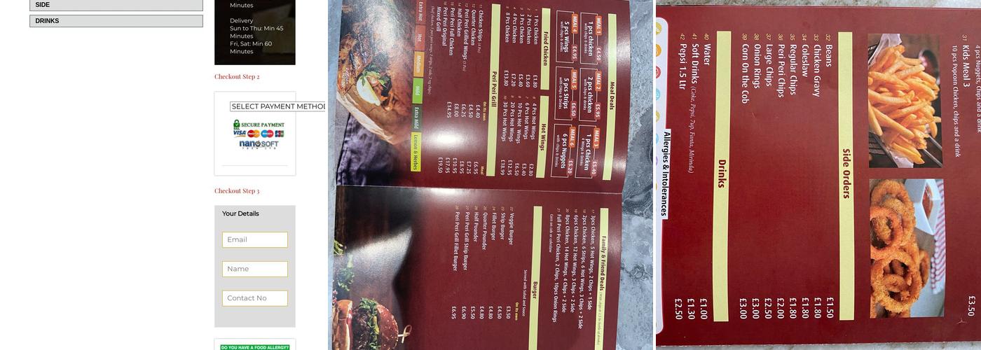 Chicken & peri peri grill Menu