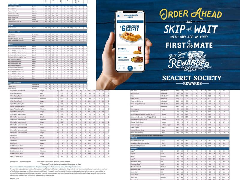 Long John Silver's Menu