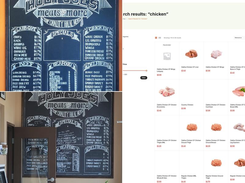 Holy Joes Meats & More Menu