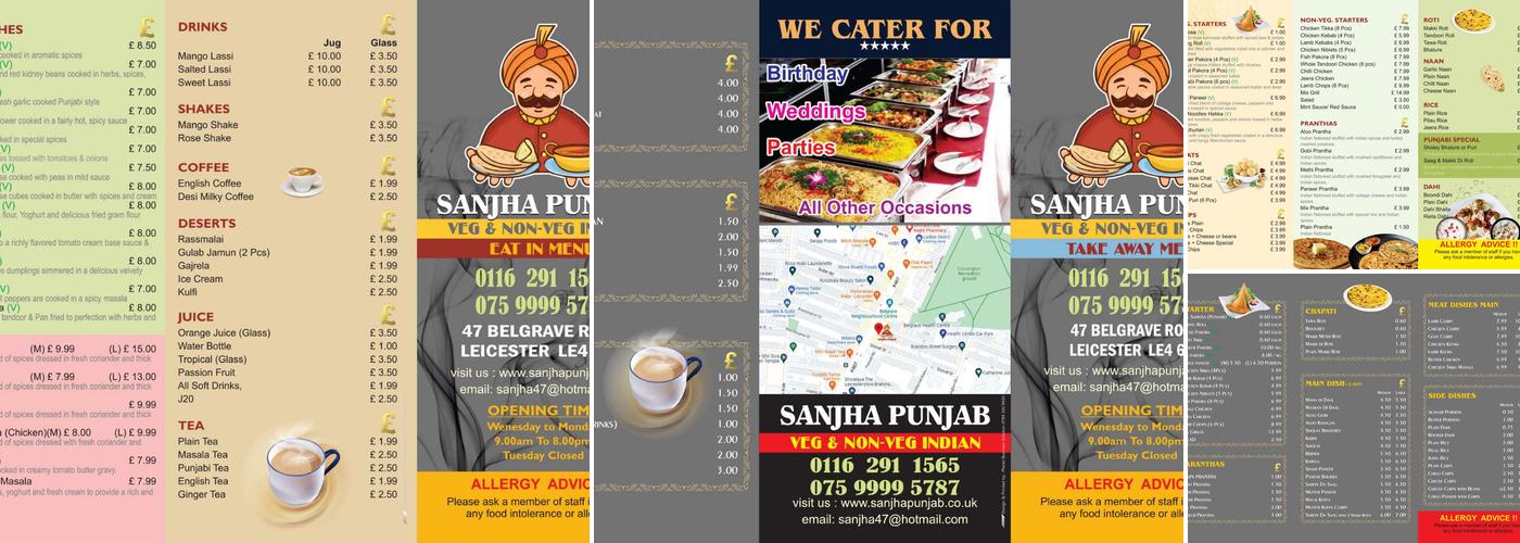 Sanjha Punjab Menu