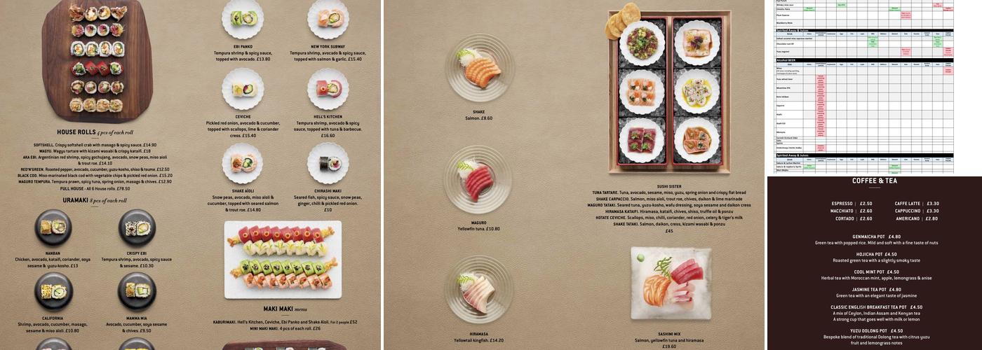 Sticks'n'Sushi Chelsea Menu