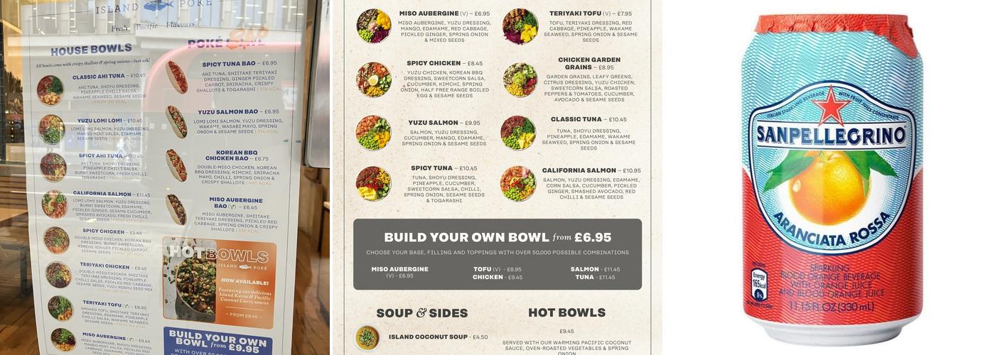 Island Poké Victoria Menu