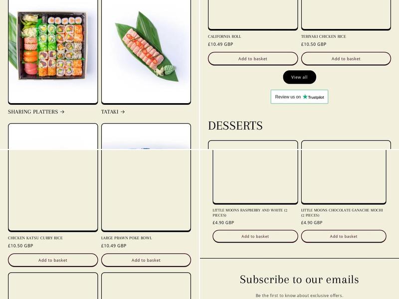 The Sushi Co - Victoria Menu