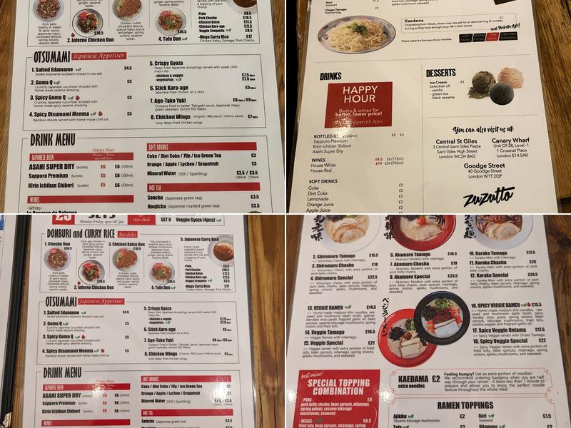 Ippudo Villiers Street Menu