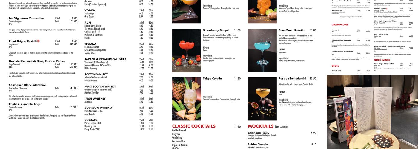 Benihana Covent Garden Menu