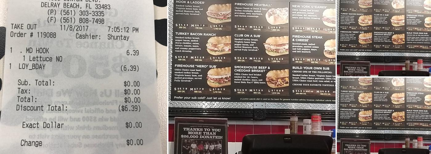Firehouse Subs Delray Beach Menu