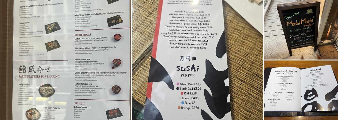 Moshi Moshi Sushi Menu
