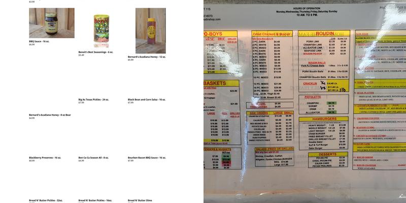 Hebert's Boudin & Cracklins Menu