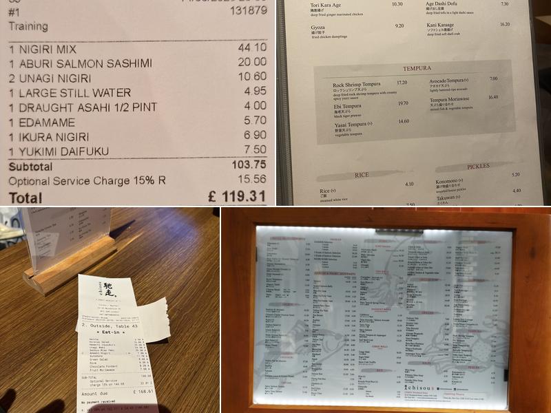 Chisou Sushi and Izakaya Menu