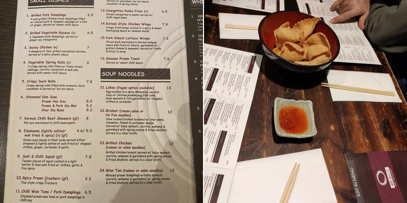 Chi Noodle & Wine Bar Menu