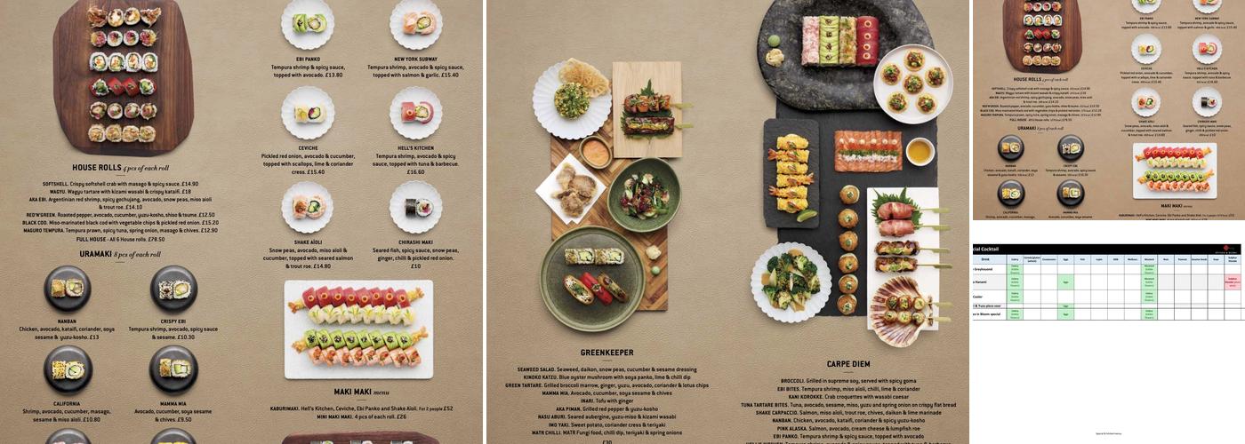 Sticks'n' Sushi Soho Menu