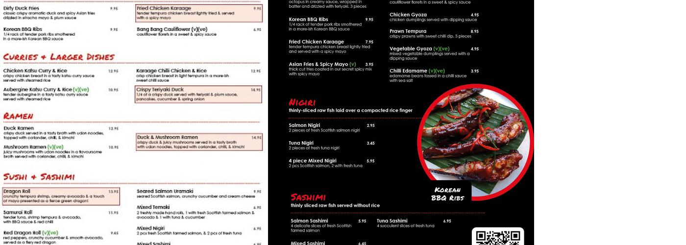 Inamo Sukoshi - Oxford Street Menu