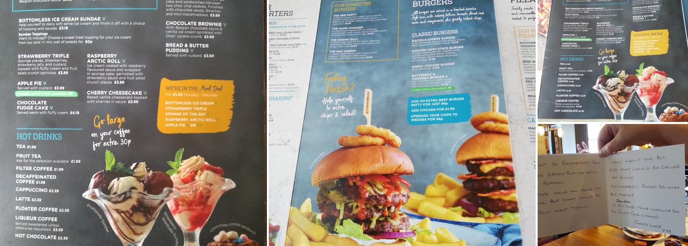 The Malt Shovel Menu