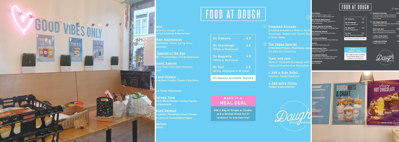 Dough Artisan Bakehouse Menu