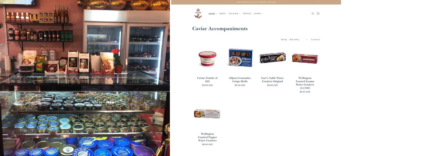 Tsar Caviar Menu