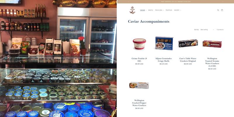Tsar Caviar Menu