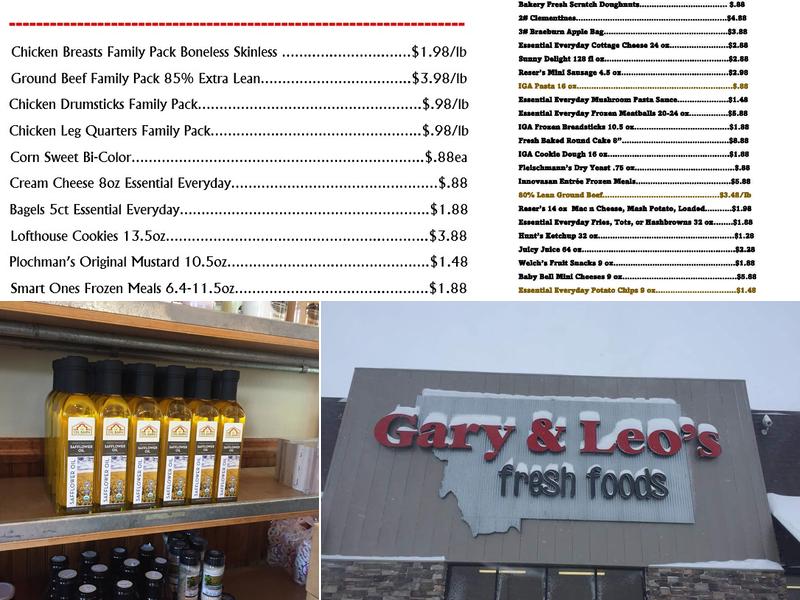 Gary & Leo's Fresh Foods IGA Menu