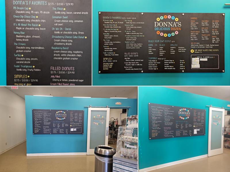 Donna's Delicious Dozen Menu