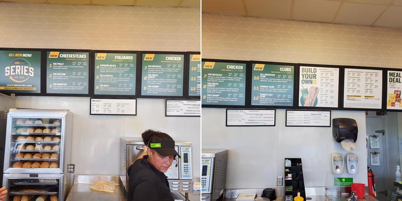 Subway Menu