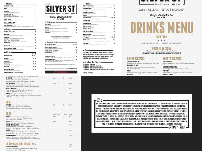 Silver Street Derry Menu