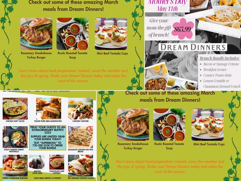 Dream Dinners Menu