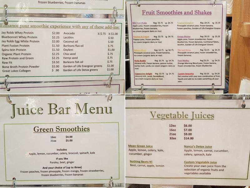 Nutrition Works Menu