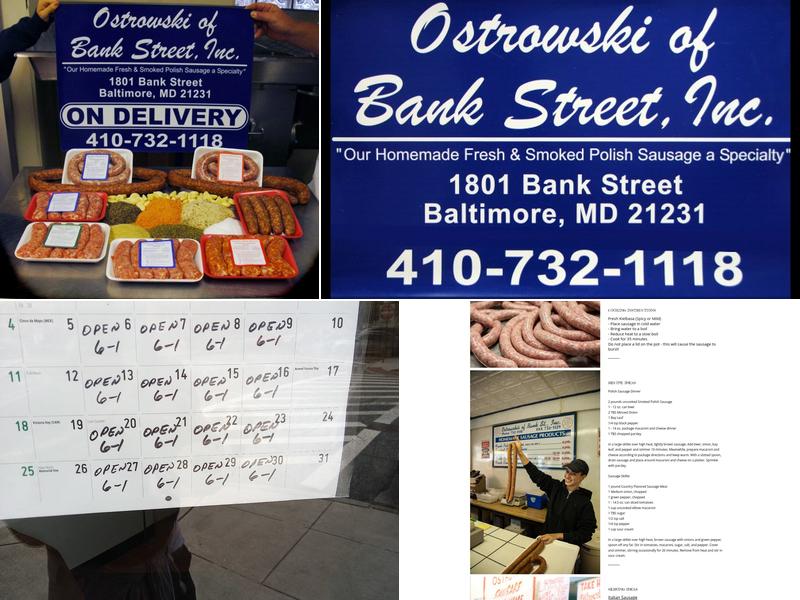 Ostrowski's of Bank Street Menu