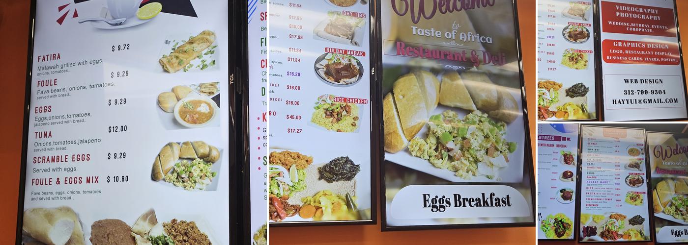 Shabelle Ethiopian Grocery and Restaurant Menu