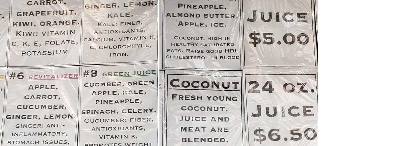 To The World Farm Menu