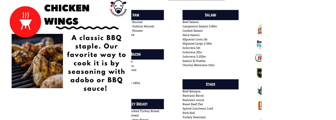 Ovi Provisions Menu