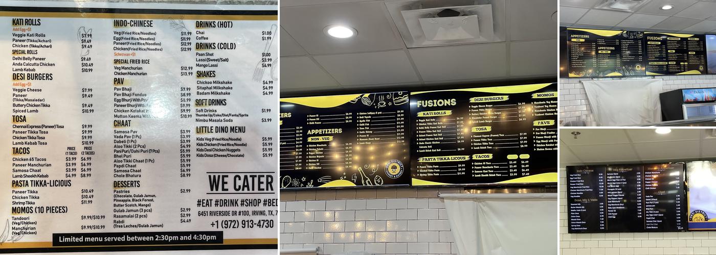 Desi District Menu