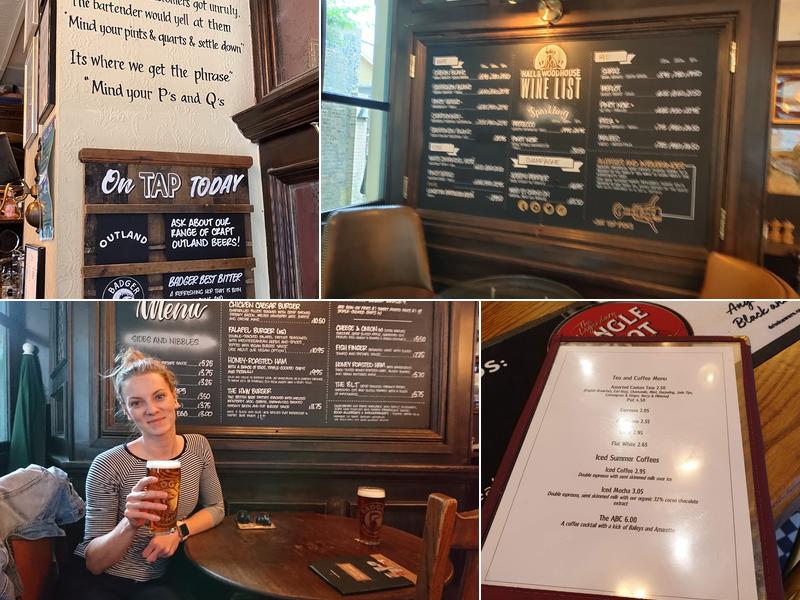 Old Nick Pub, Holborn Menu
