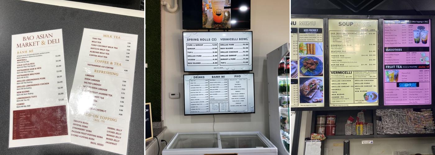 Bao Asian Market & Deli Menu