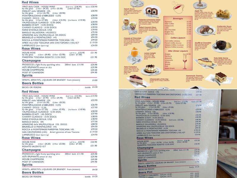 Bizzarro Menu