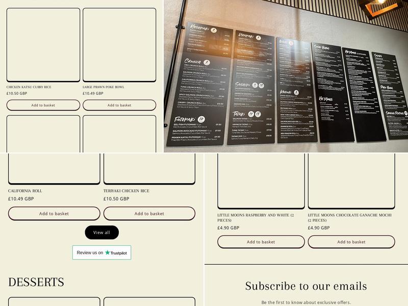 The Sushi Co - Holborn Menu