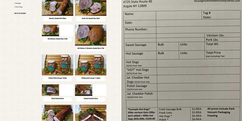 Locust Grove Farm Menu