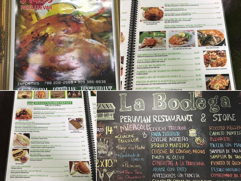 La Bodega - Peruvian Restaurant & Store Menu