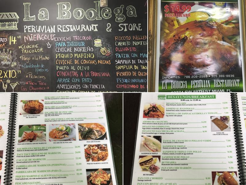 La Bodega - Peruvian Restaurant & Store Menu
