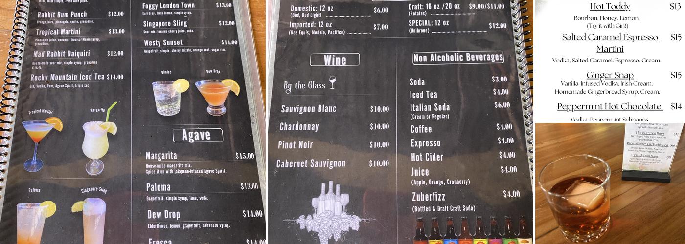 Mad Rabbit Distillery - Pub Menu